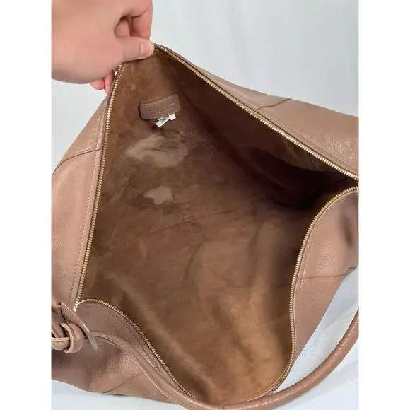 Mansur Gavriel Fortuna Brown Leather Bag with Discoloration & Stain - Picture 5 of 13